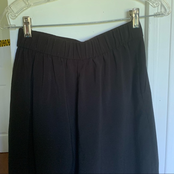 ZARA TRAFALUC COLLECTION belted tie front black capri pants - Picture 2 of 6